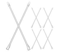 Gatuida 10pcs Clear Blinds Stick Replacement Wands with Hook PP Plastic Vertical Curtain Control Rods for Cordless Shades and Window Treatments