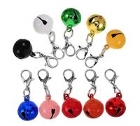 Gatuida 10pcs Colorful Jingle Pendant Accessories for Dogs and Cats Loud Sound Tracking Charms Sturdy DIY Neck Decoration for All Breeds