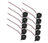 Gatuida 10pcs Continuous Sound Piezoelectric Buzzer Dc High Decibel Active Alarm for Electronic Warning Bells Game Buzzers and Physics Projects Safety Alerts