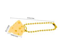 Gatuida 10pcs Cute Cheese Pendant Keychains Lightweight Wear-resistant Charms with Bright Colors Smooth Craftsmanship for Bag Key Mobile Phone Decoration Birthday
