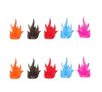 Gatuida 10pcs Diy Miniature Flame Figurines Fire Model Plastic Micro Town Landscape Decor Simulation Building Blocks Miniature Scene Statue Ornament For Crafts Christmas Garden Village