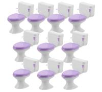 Gatuida 10pcs Dollhouse Mini Toilet: Dollhouse Bathroom Furniture Realistic Tiny Toilet Seat - Play House Toy Closestool For Micro Landscape