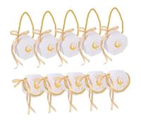Gatuida 10Pcs Eid Mubarak Candy Bags with Elegant Gold Foil Portable Treat Boxes for Ramadan Celebrations Cultural Design with Convenient Handle for Family Gatherings