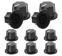 Gatuida 10pcs Electric Guitar Volume Control Knobs, 7-sided Potentiometer Rotary Caps, Large Size Instrument Amplifier Knobs for Guitar Effects Pedals and Audio Equipment
