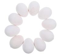 Gatuida 10pcs Fake Chicken Eggs Foam Decorative Egg Models for Desktop Decor Easter DIY Art Projects Lightweight Safe Craft Ornaments