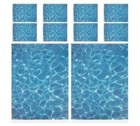 Gatuida 10pcs Fake Water Sheet Stickers with Adhesive for DIY Architectural Model, Realistic Water Ripple Effect Decal for Outdoor Micro Landscape and Sand Table Scenery