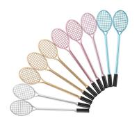 Gatuida 10pcs Fine Point Gel Ink Pens Adorable Badminton Racket Shape Mixed Color Stationery Smooth Writing Portable Students