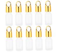 Gatuida 10pcs Frosted Glass Dropper Bottles Empty Refillable Essential Oil Dispensers with Caps for Aromatherapy DIY Crafts Travel Use
