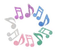 Gatuida 10pcs Glitter Acrylic Music Pendants Charms for DIY Jewelry Making Stylish Musical Note Accessories for Earrings Bracelets Necklaces Creative Crafting Ornaments