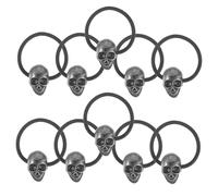 Gatuida 10pcs Gothic Skull Hair Ties Ponytail Holders for Halloween Hair Rope Easy to Use Secure Hold