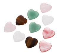 Gatuida 10pcs Heart Decor Crystal 20mm Heart-shaped Ornament for Crafting | Crystal Decoration, Wearable Accessory, Decorative Ornament, DIY Use, Romantic Style, Small Crystal Hearts