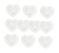 Gatuida 10pcs Heart Shape Ceramic Dipping Bowls Mini Condiment Plates for Sushi Sauces Snacks White Japanese Style Snack Bowls for Family Dining and Holiday Entertaining