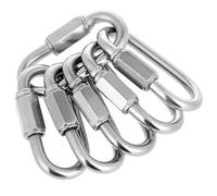 Gatuida 10pcs Heavy Duty Carabiner Clips Stainless Steel Fixed Buckle for Climbing Camping Hiking and Keychains Corrosion Resistant Versatile Outdoor Equipment