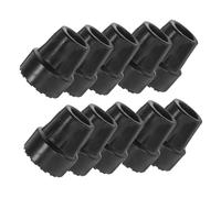 Gatuida 10pcs Heavy Duty Replacement Rubber Cane Tips for Walking Sticks and Crutches Non Slip Skid Caps with Enhanced Grip Vibration Reduction Compatible with Multiple Models Black