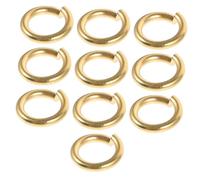 Gatuida 10pcs Leather Split Jump Rings for Jewelry Making Solid Brass Craft Connectors for DIY Necklaces Bracelets Keychains Lightweight Decorative Accessories