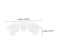 Gatuida 10pcs Manicure Soak Off Bowls for Nail Polish Removal Five-finger Design for Efficient Soaking Cuticle Softening and Nail Art Preparation White Plastic Bowls for Home and Salon Use