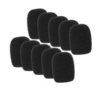 Gatuida 10pcs Microphone Sponge Covers 40x30x15mm Windproof Lapel Mic Covers Replacement Headset Microphone Protective for Conference and Aviation Use