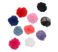 Gatuida 10pcs Microphone Windproof Covers with 0.5 Elastic Band, Furry Protective Windscreens for Lapel and Clip-on Microphones, Multi-color Set for Outdoor Interview and Singing Use