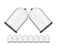 Gatuida 10pcs Mini Glass Bell Jar Pendants for Jewelry Makers, 20x30 DIY | Glass and Metal Finish, Fill with Tiny Notes, Glitter or Dried Flowers, for Bracelets