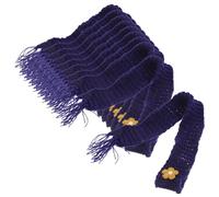 Gatuida 10pcs Mini Knitted Doll Scarves Adjustable Tiny Yarn Accessories for DIY Dolls Wine Bottles Candy Jars Party Favor Decoration in Navy Blue