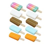 Gatuida 10pcs Miniature Ice Cream for Dollhouse Display Colorful Pretend Dessert Accessories with Styles Safe Artificial Food Models for Imaginative Play and Dollhouse Decor