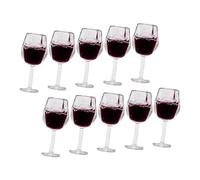 Gatuida 10Pcs Miniature Wine Goblets for Dollhouse Decor Realistic Tiny Glasses Fine Craftsmanship for Micro Food Play Props Color Mini House Accessories