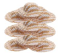 Gatuida 10Pcs Miniature Woven Doll Hats for DIY Crafts Realistic Tiny Party Accessories for Home and Garden Decoration for Scrapbooking and Hair Clips