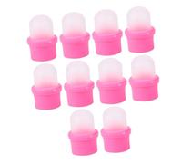 Gatuida 10PCS Nail Soaker Covers for Manicure Reusable PP Material Tight Fit Nail Polish Removing Caps Practical Tools for Women DIY UV Gel Removal