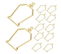 Gatuida 10Pcs Open Bezel Pendants for Resin Jewelry Making Hollow Frame Coffin Charms for DIY Earrings Necklaces for Crafting Findings and Custom Designs