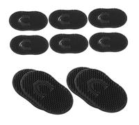 Gatuida 10pcs Palm Hair Brush for Men Pocket Comb Silicone Shampoo Brush Scalp Cleaning Massage Comb for Hair Scalp Care Black
