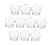 Gatuida 10pcs Plastic Candy Bottles DIY Fillable Snow Globe Favor Boxes with Screw Caps 270ml Party Treat Containers for Holiday Wedding Favors