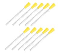 Gatuida 10pcs Plastic Triangle Iron Mallets Set with Percussion Sticks for Early Childhood Education Music Teaching and Learning, Sturdy Triangle Instrument Accessories for Boys and Girls