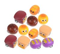 Gatuida 10pcs Pull Back Bread Shape Cars Friction Powered for Boys and Party Favors Shower Birthday Educational Mini Vehicles