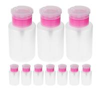 Gatuida 10pcs Push down Empty Pump Dispenser Bottle for Toiletries Nail Polish Removal and Makeup Remover Refillable Press Bottles