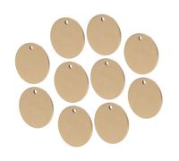 Gatuida 10pcs Round Blanks for Stamping and Engraving Unfinished Circle Tags with One Hole for Valve Labeling and Crafts