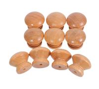 Gatuida 10pcs Round Wood Cabinet Knobs Mushroom Head Design Drawer Handles for Dressers Wardrobes Kitchen Cabinets Multipurpose Rustic Furniture Pulls