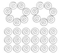 Gatuida 10pcs Small Metal Clips Silver Round Spiral Paper Clips for Document Sorting and Portable Organization Tool for File Sorting and Home Document Management