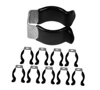 Gatuida 10pcs Stainless Steel Light Tube Clips with Fixed Buckle Smooth Finish Easy Installation LED Light Strip Clamps for Home and Office Lamp Tube Mounting