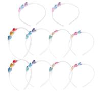 Gatuida 10Pcs Valentine’S Day Heart Headbands, Glitter Sequins Hairbands in Multi-Color Candy Shades, Photo Props and Party Accessories for Women and