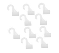 Gatuida 10pcs Wardrobe Hook Closet Rod Bracket Hook Heavy Duty Coat Closet Hanging for Clothes Rail for Rod Hanger Connection Clip Hanger White