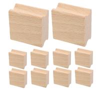 Gatuida 10pcs Wooden DIY Seal Stamps Durable Beech Wood Craft Tool for Scrapbook Hand Account Handbook Stamping Supplies for Card Making and DIY Art Projects