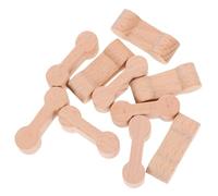 Gatuida 10pcs Wooden Dog Bone Shaped Train Track Buckles Pretend DIY Connectors for Creative Railway Building Accessories