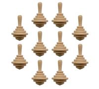 Gatuida 10Pcs Wooden Spinning Tops Set for Painting - Blank Craft Gyroscopes for DIY Art Projects, Stem Physics Sensory and Carnival Party Favors