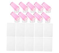 Gatuida 10sets Nail Art Stamps Silicone Stamper Kit Scrapers for French Tip Nail Design Printing Tool Applicator for DIY and Salon Manicure