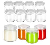 Gatuida 12 Pcs Heat Resistant Mini Glass Jars with Lids Dessert Cups for Yogurt Pudding Fruit Cups and Mousse Glass Containers for Freezing Party Serving and Meal Prep