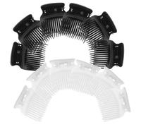 Gatuida 12 Pcs Hot Roller Clips Hair Curler Claw Clips with Heat Insulation for Women and Plastic Hair Volume Clamp for Curl Styling Portable and Lightweight Hairdressing Tools for Home