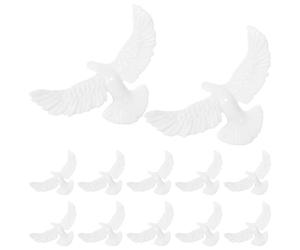 Gatuida 12 Pcs Peace Dove Hanging Decor Plastic Bird Ornament Holiday Tree Garden Party Craft Charm Size 10.00 cm Length Great Set Good Idea Pro Gear Option Nice Gift fine Shape Solid Safer Base