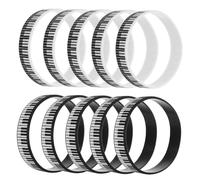 Gatuida 12 Pcs Piano Key Silicone Wristbands Music Festival Party Favors for Musicians Students Teachers Comfortable Soft Black White Bracelets