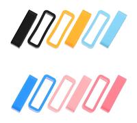 Gatuida 12 Pcs Silicone Watch Strap Loops with Anti-slip Design for Sports and Electric Watches Easy to Install in Black Sky Blue Yellow