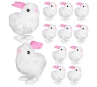 Gatuida 12 Pcs Wind Up Rabbit Small Plastic Clockwork Jumping Bunny Playthings for Party Favors and Easter Decorations Easy to Operate